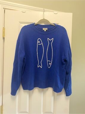 STAUD giada sweater in pier blue